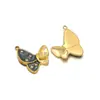Moda Acero Inoxidable Gota de Aceite Mariposa Colgante Pedrería Colgante DIY Collar Pendiente Joyería Accesorios Venta al por Mayor Transfronterizo