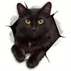 Adesivo Gato Preto 3D Temu Amazon Transfronteiriço: Adequado para Vidros de Carro