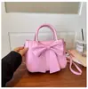 Moda Laço Primavera Novo Doce Fresco Moda Bolsa Quadrada Pequena Bolsa de Ombro Transversal Simples Transfronteiriça Bolsa Feminina