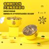 Pato amarillo 304 acero inoxidable tazón para fideos instantáneos estudiante tazón de arroz con tapa tazón para fideos instantáneos lonchera de dormitorio regalo l