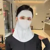 Máscara de Proteção Solar de Seda Gelada de Alta Qualidade para Rosto Completo e Pescoço para Mulheres, Máscara Facekini, Protetor Solar de Verão, Respirável, Proteção UV