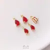 Pingente de Zircônia Dourado 14K Cheio Color-Preserving Anel Aberto Pulseira Brincos de Joias DIY Feitos à Mão Pingente Pequeno Pingente