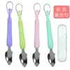 Novo Modelo Colher para Purê de Frutas de Bebê Colher de Aço Inoxidável com Duas Pontas Colher para Purê de Frutas de Bebê Ferramenta de Frutas para Alimentação Complementar Fabricante