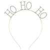Diadema navideña aleación taladro hohohoho tocado Feliz navidad accesorios para el cabello diadema para fiesta navideña