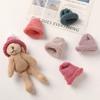 Mini gorro de punto de algodón y lana, hecho a mano, para muñeca osito, vestido de muñeca, accesorios para vestido.