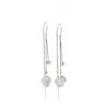 Pendientes largos con borlas de piedra de ojo de gato de Dongdaemun, de estilo hada, ligeros, de lujo, nuevos y elegantes, adelgazantes.