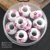 Jingdezhen Contas Aplicadas Acessórios para Joias DIY Contas Cerâmicas Azul e Branco com Furo Grande Acessórios para Pulseira de Roupa Contas de Porcelana Feitas à Mão