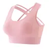 Ropa interior deportiva de espalda americana de comercio exterior transfronterizo, resistente a golpes, súper fruncida, sujetador de yoga de alta resistencia, chaleco cruzado de fitness