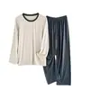 Pijama de verano para niños, conjunto de ropa para el hogar para jóvenes, ropa de manga larga y pantalón largo para niños mayores y estudiantes mujeres, ropa de aire acondicionado para niños