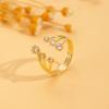 Anillo transparente de moda coreana, elegante anillo para el dedo femenino, accesorios, pequeño anillo con flor, bonito anillo para el dedo, moda transfronteriza, venta al por mayor