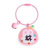 Colgante acrílico personalizado de fábrica con apellido de conejo lindo 100 nombre familiar personalidad joyería colgante para mochila escolar llavero creativo