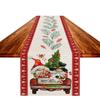 Novo Caminho de Mesa de Natal Transfronteiriço Papai Noel Rena Boneco de Neve Estampa de Linho Sala de Estar Mesa de Centro Mesa de Jantar Decoração