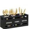 Caja de Almacenamiento Rectangular para Palillos y Cucharas de Fiesta Transfronteriza Caja para Cubiertos de Cocina Caja de Almacenamiento para Cubiertos de Mesa de Restaurante Caja de Madera Dividida