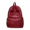 Mochila Fashion Ins Feminina Cor Lisa Tendência Versátil Mochila Campus Ensino Fundamental Estudante Grande Capacidade Mochila Escolar Estudante