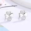 Certificado venta al por mayor procesamiento personalizado joyería de plata de ley S925 aretes de botón de diamante aretes estilo coreano aretes combinables moda se puede enviar en nombre
