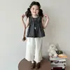 Ropa sin mangas nueva y elegante de verano para niños 2026 Conjunto de chaleco fino para niñas Ropa de verano para bebé Estilo coreano