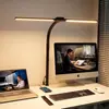 Fabricante Original Luminária de Mesa com Clipe Dupla Articulação Controlada por Toque com Tubo Flexível, Cinco Níveis de Brilho, Cinco Temperaturas de Cor, para Estudo, Trabalho e Leitura