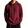 Jaqueta com capuz de malha waffle outono/inverno nova, europeia e americana, moletom com capuz casual de caimento solto e manga longa masculino, moletom masculino