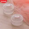 Em estoque bolsa mongol média copo de vela de vidro transparente listras verticais porta-velas de aromaterapia pote decoração de casa quarto