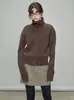Suéter de Punto Gris Café Retro de Lujo de Nicho Estilo Francés para Mujer, Nuevo Otoño Holgado y Versátil Top Perezoso