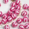 Dingyi 12mm Lua Fria Colorida Circo Contas Galvanizadas Acrílico Com Furo Contas Soltas Pulseira DIY Acessórios de Contas