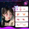 Festival de Música Carnaval Tatuagem Facial Imitação Adesivo à Prova d'Água e de Suor Divertido e Fofo Blush de Celebridade da Internet Maquiagem Vibrante para Performance