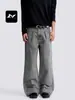 Jeans Cargo Rectos Retro Americanos Sueltos para Hombre y Mujer, Adelgazantes, Lavados, Desgastados, Sencillos, Versátiles, Pantalones Casuales de Mezclilla 3D