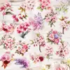 Serie Paraíso Lleno de Flores Pegatinas Impermeables para Mascotas Estilo Ins Florales Retro Material para Diario de Viaje DIY Pegatinas Decorativas