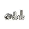 [M3-M8] Acero Inoxidable 304/Cabeza de Cruz Tres Tornillos de Combinación Cabeza Redonda Arandela Plana + Arandela de Resorte Gb907 4