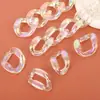 Hebilla de Cadena Transparente Acrílica de 37*28mm Hebilla de Cadena de Diamante para Bolso DIY Hebilla de Cadena para Colgar Zapato Teléfono Móvil