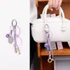 Estilo Igual de Blogueira Ins Bolsa Miu Fashion e Simples Pingente de Corda de Escalada Roxa Feito à Mão Chaveiro de Carro Disponível para Atacado