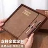 Cuadernos con Logo Personalizado, Piel de Oveja, Cuadernos de Reuniones de Oficina de Negocios de Gama Alta, Cuadernos Hechos a Medida