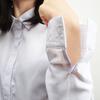 Añadir talla grande para mujer camisa blanca 200 kg grasa mm manga larga camisa profesional para entrevista hermana gorda ropa de trabajo