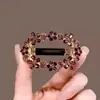Pinza para el Cabello de Pedrería Ovalada con Forma de Estrella, Super Brillante y Exquisita, Nuevo Estilo de Moda para Período de Transición del Cabello Corto, Pinza para Cola de Caballo, Pinza de Resorte para Cabello Semirecogido