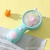 Mini ventilador portátil de bolso recarregável USB em formato de caracol de desenho animado de verão, para uso em mesas e escritórios. Venda por atacado.