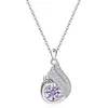 Colar com Pingente de Cisne Beijando Moda Romântica Prata Esterlina S925 Europeu e Americano Colar de Cisne Pedra do Mês Amazon