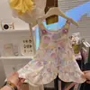 Vestido de Algodón y Seda tipo Pastel para Niña, Vestido de Verano Fresco con Aire Acondicionado para Niños, Pijama de Casa con Estampado de Dibujos Animados para Bebé Niña