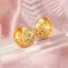 Nueva Hebilla de Arete de Aro para Mujer con Flor de Cruz Gota de Agua de Circonita Estilo Retro Francés Diseño Hueco Cepillado Arete Versátil de Personalidad