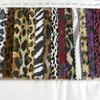Padrão Zebra Impresso com Flocagem de Lado Único Estampa Leopardo Leopardo Pintado Argola de Leopardo Veludo Camurça Tecido de Sapato Não Elástico Bagagem Tecido de Moda