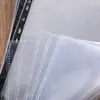 Bolsa para archivador de hojas sueltas transparente de 11 agujeros A3/A4 PP grueso brillante impermeable película protectora para documentos de oficina inserto bolsa venta al por mayor