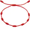 Amazon nuevo nudo de diamante nudo concéntrico pulsera de pareja cuerda roja año de vida tejido a mano cuerda de mano ajustable