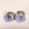 Pendientes de flores de resina retro elegantes de moda popular europea y americana, hebilla de cobre, pendientes de flores de dopamina coloridos para mujer