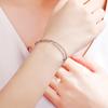 Pulsera de Plata de Ley S925 de Doble Capa con Lentejuelas Laterales para Mujer Diseño de Nicho Ins Estilo Japonés y K Dulce Joyería para Mejor Amiga Estudiante