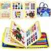Bolsa de Educação Infantil, Quadro de Aprendizagem de Vestir para Crianças, Brinquedos Educacionais para Crianças Pequenas, Atividades de Ensino de Habilidades para a Vida, Livro de Pano de Feltro, Feito à Mão
