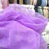 Tecido de Fio Perolado com Strass de Organza joias de vestido de diamante de cristal Hanfu vestuário de palco feminino roupas infantis tecido para diy
