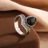 Anillo de Plata S925 con Dijes de Plata, Ágata Roja Natural del Sur, Anillo Retro Dopamina Personalizado, Estilo Étnico Transfronterizo