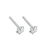 Brincos de Prata 925 com Quatro Garras para Mulheres Ins Acessível Luxo Brincos de Piercing de Orelha de Ponta Simples e Compactos Brincos Populares de Nicho