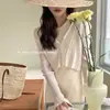 Cardigã de Proteção Solar de Verão, Blusa de Seda Gelada de Manga Longa para Mulheres, Estilo Coreano Versátil Leve Cachecol Curto Cobertura Jaqueta