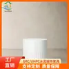 Mesa de centro interna para bay window em estilo minimalista, pufe cilíndrico de concreto em cor sólida, durável e leve, feito sob medida pela fábrica