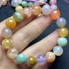 Pulsera de Ágata Flor de Cerezo de Alta Calidad en Colores Caramelo, Pulsera de Calcedonia Popcorn al por Mayor Hecha a Mano